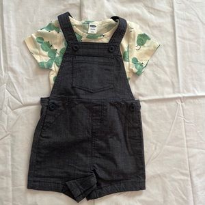 Old Navy Short Overall Set 12-18M